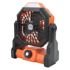 Portable Rechargeable Fan Outdoor Camping Fan Mini USB Table Fan with LED Lamp Emergency Night Light Camping Kipas Meja