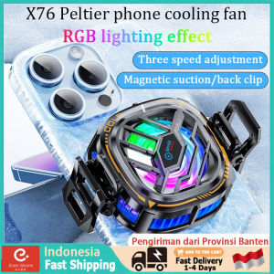 Fan Cooler X76 Funcooler pendingin hp Adjust Gear Kipas Hp Cooling Fan Gaming Radiator with RGB