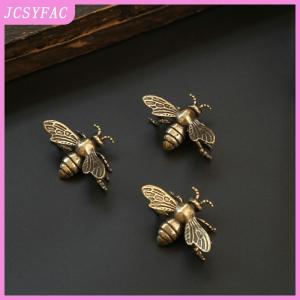 JCSYFAC Vintage Brass 1pc 2pcs Mini Bee Collectible Figurines - Handmade Antique Desk Decorations - Ideal Gift For Home Office Collector