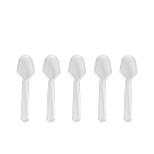 200Pcs Disposable Plastic Spoon Mini Clear Spoon for Jelly Ice Cream Dessert