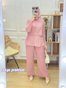 ibu setcelana panjang wanita muslim kaos knit rajut import // oneset terbaru dan terlaris bayar ditempat