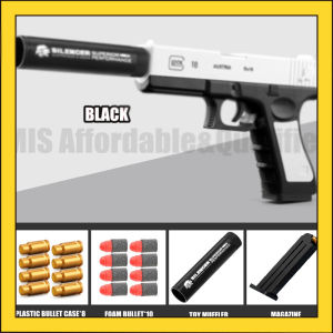 Plastic Glock Foam Bullet Shooting Toy Manual Education Model Toy Multiple Color Selection Kids Gift With Box