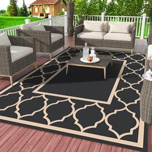 Durability Outdoor Rug Weatherproof and Sun Resistant Carpet Area Rug for Camping Deck Backyard Gardens Balconys