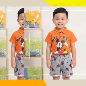 EST20A32 OOTD PRINTED POLO SHORTS FOR KIDS MADE IN VIETNAM 1-5YO