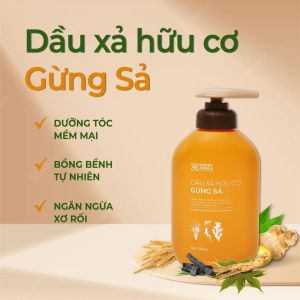 [COMBO] DẦU GỘI+XẢ HỮU CƠ GỪNG SẢ-CỎ CÂY HOA LÁ-500ML