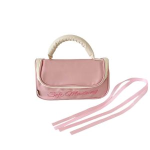 LETOY Bowknot Y2K Bow Storage Bag Storage PU Leather Bow Stationery Bag Cute Cosmetics Card Pen Korean Style Pencil Case Women