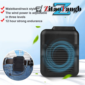 zitaotangb® Summer Portable USB Hanging Clip on Waist Belt Neck Hands-free Air Cooling Fan