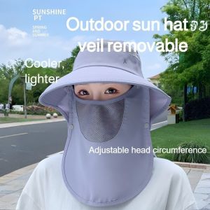 Sunscreen Cap Long-lasting Freshness Hat Breathing Hole Long-term Protection Detachable Easy Adjustment