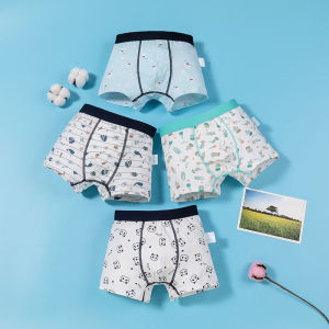 Wander กางเกงในเด็กผช บ็อกเซอร์เด็ก กางเกงชั้นในเด็กแบบบางผ้าฝ้ายระบายอากาศกางเกงบ็อกเซอร์สำหรับเด็กโต23521