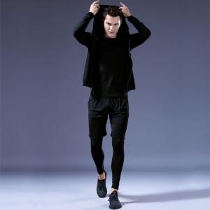 FSDZ New Design Summer Gym T-shirt Men Compression Long Sleeve Bodybuilding Jogging Sport T-shirt Mens Running Shirt High Stand Collar