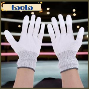 gaoba 12 Pairs Car Vinyl Wrap Gloves Polyester PU Coated Fingertip Anti-Static Gloves Dust-Free Window Tint Working Gloves