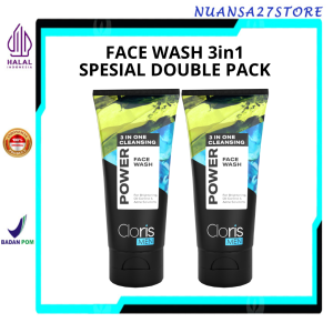 Clorismen Doube Face Wash 3 in 1 Mencerahkan Wajah Kusam Atasi Jerawat Dan Kontrol Minyak Berlebih