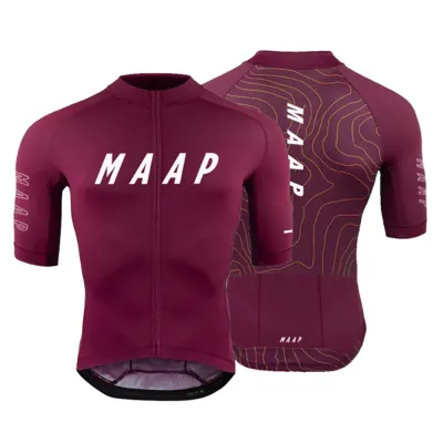 Maap เสื้อผ้าขี่จักรยานเสื้อเจอร์ซีย์นักปั่นกันยูวีสำหรับผู้ชายและผู้หญิงเสื้อผ้าแฟชั่น2024เสื้อปั่นจักรยานแขนสั้นเสื้อเจอร์ซีย์นักปั่นแห้งเร็ว
