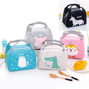Kawaii Portable Fridge Thermal Bag Women Childrens School Thermal Insulated Lunch Box Tote Food Small Cooler Bag Pouch