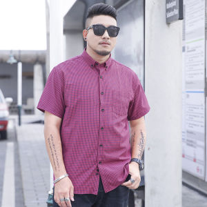 60-175KG Mens Plus Size Shirts Big Size Oversized Short Sleeve High Quality Cotton Summer Thin  Loose Business Casual Shirt