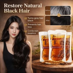 【Darker Hair With Every Wash】Cordyceps Oil-Control Shampoo Prevent Hair Loss Repairing Nourishing Hair Care Shampoo Bag 300ml