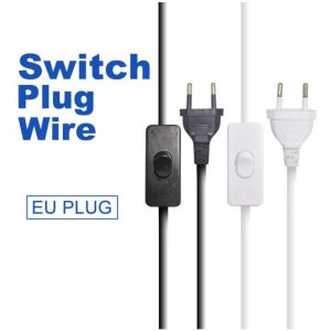 Kabel Power Sambung Saklar On Off Colokan Kabel Lampu Meja Lampu Hias