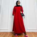 Daster Gamis Crinkle Polos Kekinian Lengan Tangan 3/4 Panjang Semata Kaki Busui Jumbo LD 120. 