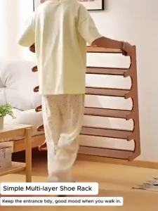 Bamboo Shoe Rack Rak Kasut Kayu 2/3/4/5/6 Layers Wood Desktop Storage Organizer Outdoor Cabinet 鞋架