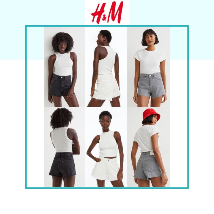 Curvy Fit Vintage Jeans Shorts by H&M - Celana Pendek Wanita