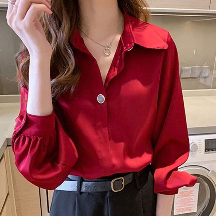  Sexy Loose Long Sleeve Button Down Blouses Tops Trendy