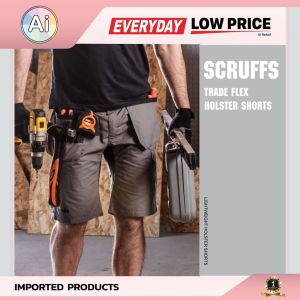 กางเกงช่าง กางเกงทำงานช่าง ขาสั้น เกรดพรีเมียม TRADE FLEX HOLSTER แบรนด์ SCRUFFS จาก Ai Retail