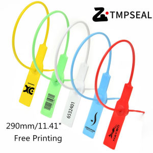 100pcs Plastic Customized Logo Seal Clothing Security Tag with Serial Numbers Disposable Tie for Shoes and Bags Safety Cable Tie for Business Security Lock Marker Label