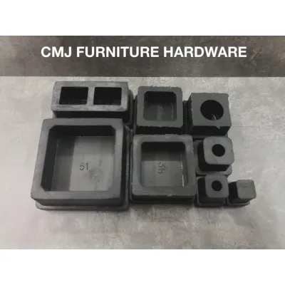 Square Rectangle Internal Rubber Cap Cover Leg Floor Protector Toe Anti Scratch / Getah Kaki Meja Kerusi