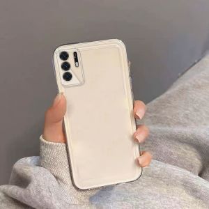 Case for OPPO Reno 6 4g oppo a16 oppo reno 6z 5g reno6 z 5g phone casing Softcase Silicone Protector shockproof Clear Cover new design aesthetic CARTOON CAT with holder TKYYMZJ01