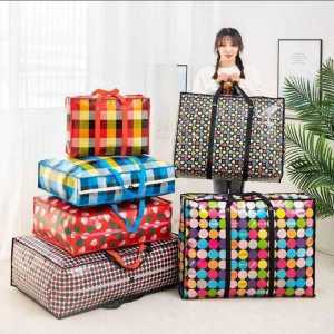 Tas Karung Serbaguna -Tas Loundry Bahan Plastik Kuat-Tas Serbaguna Ukuran S-XXXL Motif Wrnaa Random-Tas Pindahan Jumbo