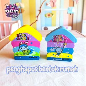 Penghapus Warna-Warni Bentuk Rumah Anak Lucu & Mainan Gasing