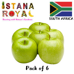 GRANNY SMITH GREEN APPLES IMPORTED FROM SOUTH AFRICA - PACK OF 6 - ISTANA ROYAL FRUITS