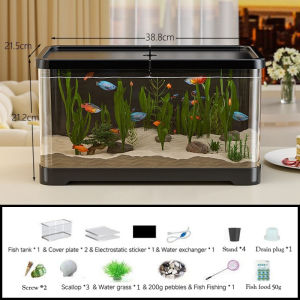 🇲🇾Ready Stock💥360 ° panoramic fish tank environmental design home decoration panoramic fish tank plastic aquarium with