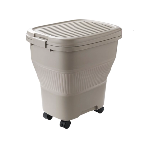 Thực Tế Gấp Hạt Hộp Lưu Trữ Có Thể Gập Lại Pet Container Với Bìa Lớn Niêm Phong Nhà Bếp Gạo Tổ Chức