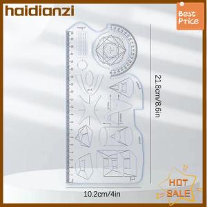 haidianzi Multi Functional 360 ° Movable Geometric Drawing Ruler For Primary School Mathematics Students Portable Transparent 3D Flat