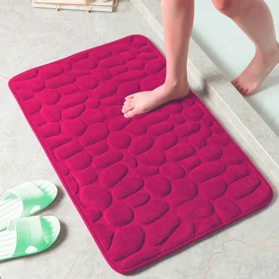 OKKFINE Household Bathtub Non-slip Carpets Cobblestone Embossed Doormat Floor Rug Bath Mat
