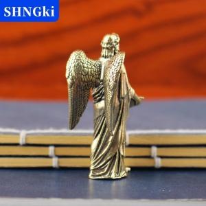 SHNGki Brass bức tượng thiên thần tượng trang trí máy tính để bàn hàng thủ công sáng tạo đồ trang trí bằng đồng nhỏ cho trang trí nội thất