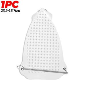 ที่ครอบแผ่นรองเตารีดสีขาว5ชิ้นที่ป้องกันแบบเหล็กแบบไม่ติดที่ทำจาก PTFE สำหรับเหล็กไฟฟ้าป้องกันการไหม้เกรียมผลิตภัณฑ์ซักผ้าการดูแลเสื้อผ้า