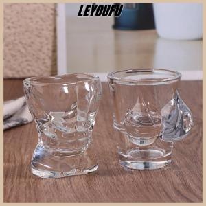 LEYOUFU 1PC New Unique Beer Cup Funny Men Women Body Shaped Transparent Wine Bar Drinkware Cocktail Mug Coffee Juice Teacup