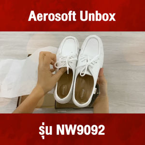 Aerosoft รองเท้าพยาบาล รองเท้าหนังมีส้น รุ่น NW9092 (Healthy A2) คัชชูสีดำ/สีขาว/สีน้ำตาล