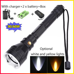 1200LM 100M Waterproof Diving Flashlight XM‑L2 LED 10W Aluminum Alloy Torch 18650 Battery for Fishing Camping Outdoor Us