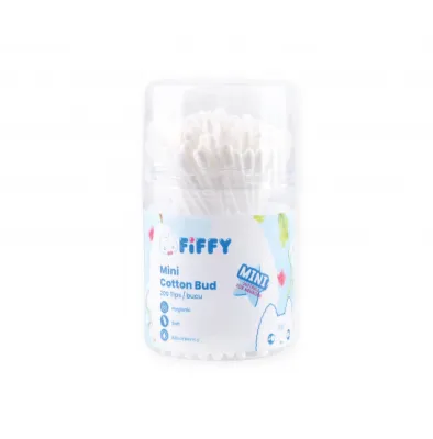 Original Fiffy Multi Purpose Baby Mini Cotton Bud Buds Drum (200 Tips) + 3 Colours Choices