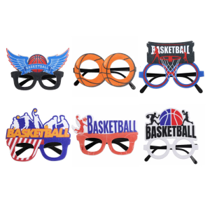 Basketball Glasses Frame Funny Decorative Eyeglass Photo Booth Props Basketball Game Eyeglass for Sports Themed Party