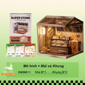 [Bản Tiếng Anh] Rolife Super Creator Nhà Búp Bê tự làm của Robotime bằng Nhựa ABS. Mô hình có đèn led. DW001 Rolife Super Creator. Mô hình cho búp bê PopMart