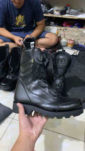 SEPATU PDL TALI PUTAR KULIT SAPI SOLE RADIAL SEPATU DINES TNI POLRI