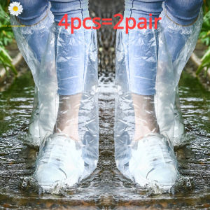Disposable Shoe Covers Waterproof Shoe Covers Rainy Day Thickened Long Tube Farm Boots Cover Outdoor Drifting Plastic Boots Cover