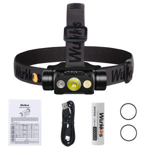 Wurkkos HD50 Headlamp 2A Rechargeable 21700 Headlight 4000lm XHP50.3 HI+LH351D+660nm Red Light Toollamp Camp Light