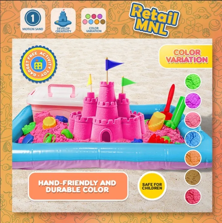 Retailmnl 1kg/2kg Kinetic Motion Sand Space Play Sand Set Educational Kids Learning Toy