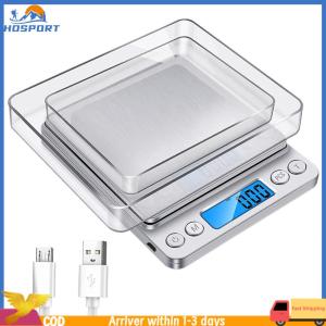 【Hospor】2kg/3kg/500g Precision Food Meat Scale Accurate Weighting Coffee Scale High Accuracy Gram Scale LCD Display for Home Use