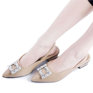 WINOD Camelya Mules Wanita Heels Pesta Kondangan Hak 3cm Daily